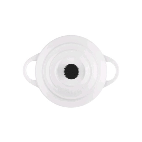 Le Creuset Stoneware Mini Round Cocotte - White 8oz 10cm New - Picture 4 of 6